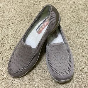 Dark Taupe Women’s Skechers Walking Shoes Flats; Reggae Fest Relaxed Fit